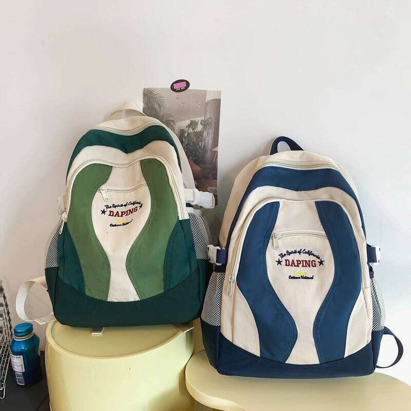Y2K Korean Unisex Laptop Book Bag School Girl Backpack Student Bags Schoolbag Girls Travel Ladies Teenage Backpacks for Women Z260204