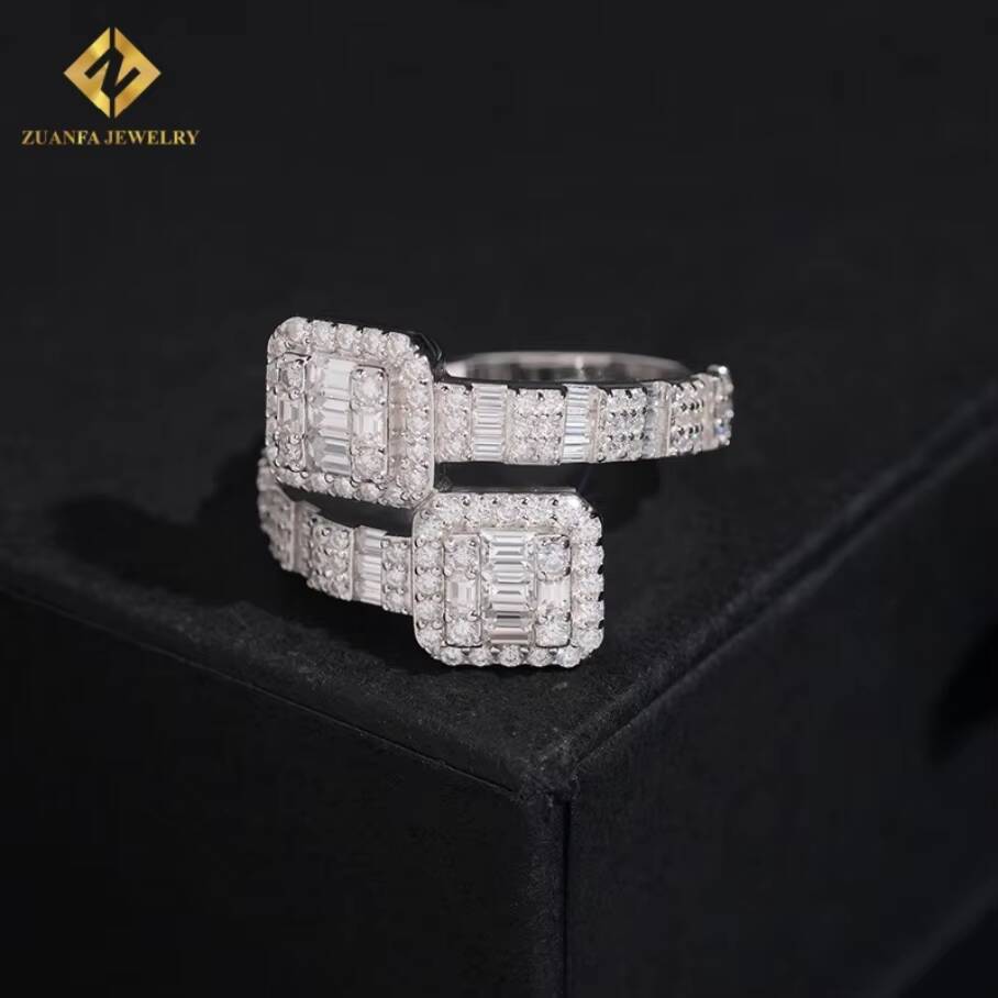 Wholesale Eternity Ring Moissanite Luxury Jewelry Women Men Pass Diamond Tester Iced Out Jewelry Hip Hop Style