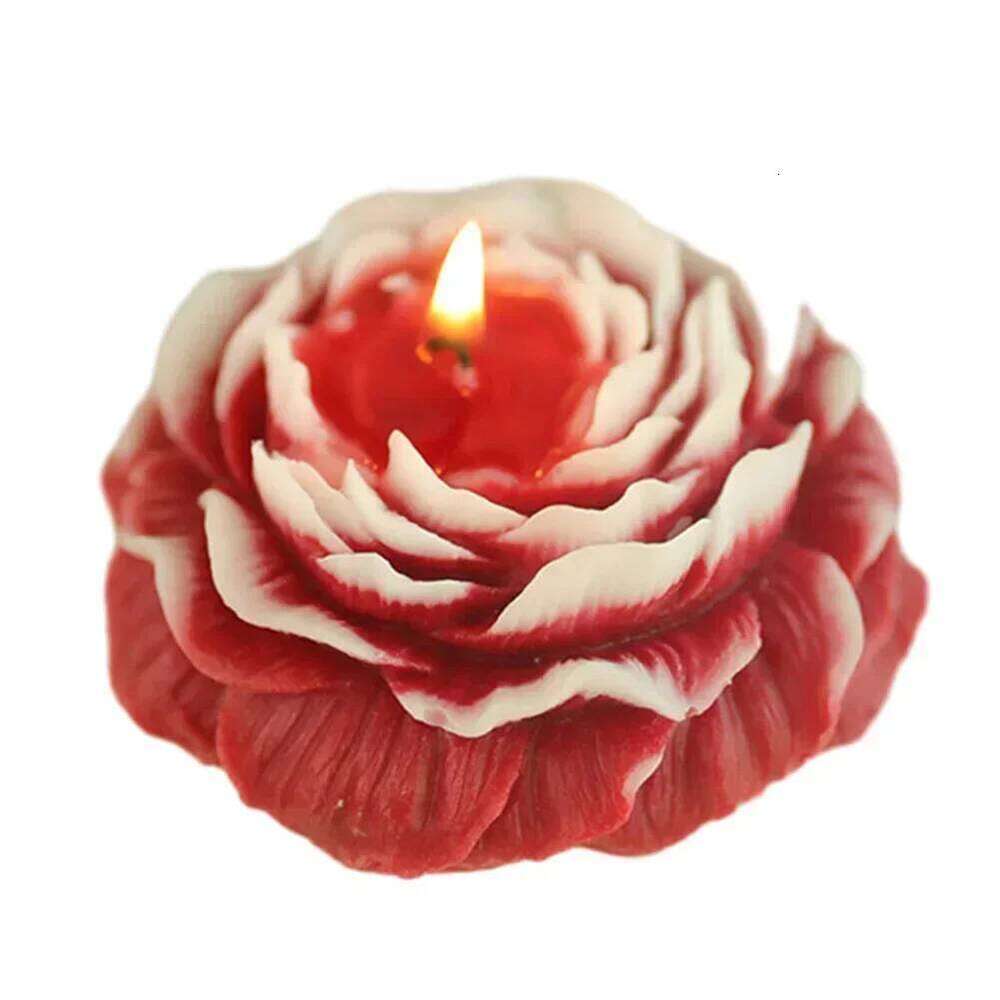 Purely Peony Shaped Candle DIY Handmade Creative Flower For Party Gifts Wedding Home Banquet Decoration S260204