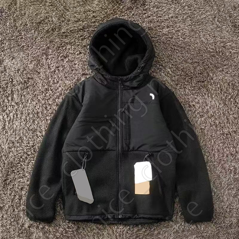 Men Norths Polar Jacket Designer Fleece Hooded Jacket Leisure Thickened Collar Cotton Cardigan Fashion Outdoor Sport Windbreaker Warm Coat NF Jackets ygh