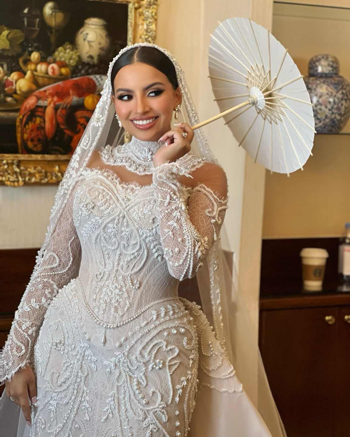 Detachable Train Sleeve Beaded Wedding Dress Charming Lace Appliques Bridal Gown Customized Luxury Mermaid Dresses For Bride