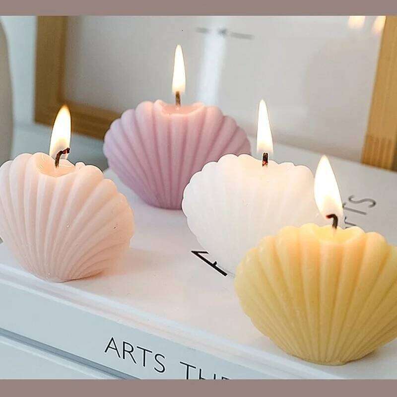 Kawaii Mini Seashell Smokeless Scented Cute Presents Romantic Wedding Candles Aromatherapy Faint Fragrance for Relaxing S260204