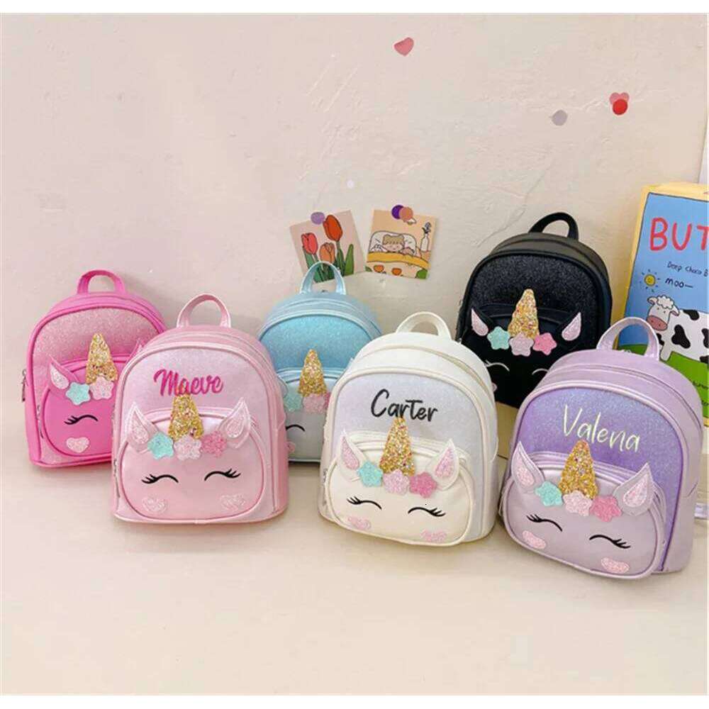 Pink Unicorn Embroidered Custom Toddler School Nursery Kindergarten Backpack Preschool Bag Girls Backpacks Z260204