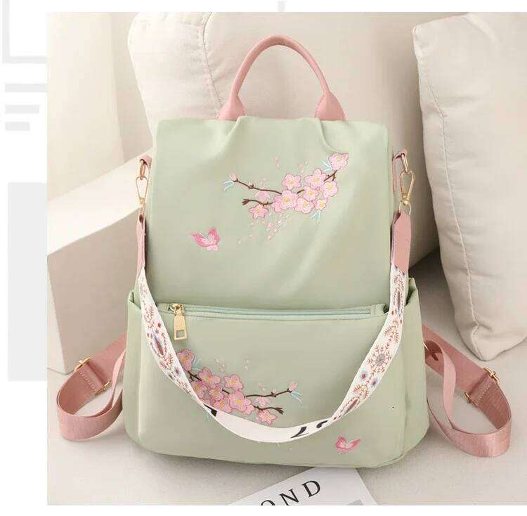 New Oxford Cloth Ladies Ethnic Style Embroidery Fashion Backpack Travel Leisure Waterproof Large Capacity Commuting Bag Z260202