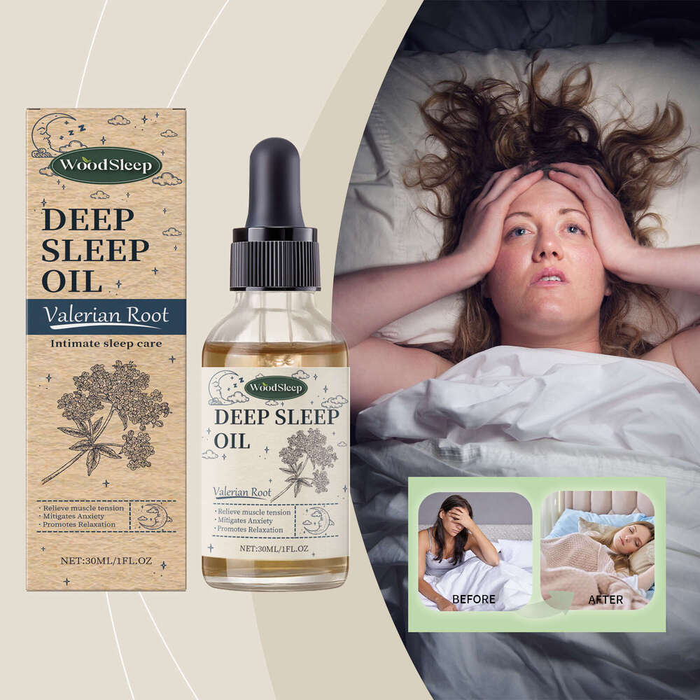 WoodSleep Valerian Root Sleep Gentle Essential Oil Formula for Body Care and Nighttime Tranquility Comfort S260203