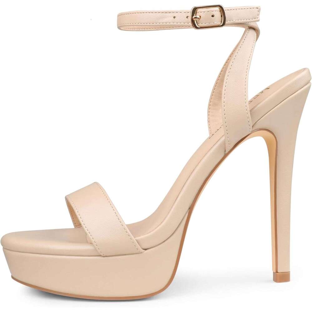 Women Open Toe Heeled Sandals Ankle Strap Sexy High Heels For Dressy Wedding Pumps Shoes