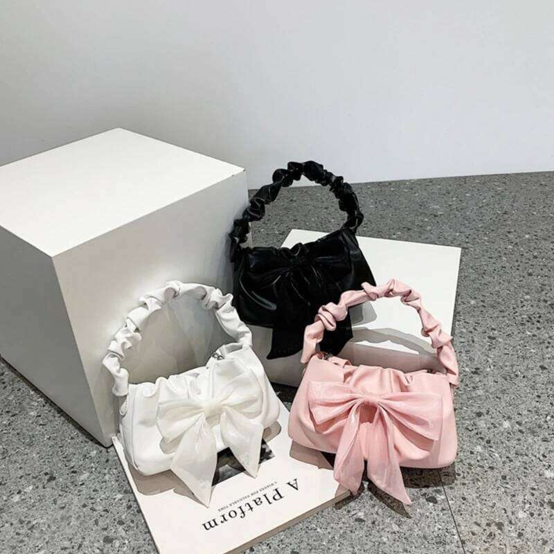 H3CB Women's Handbags Bowknot Clutches Purses Purse Stylish Casual Trendy Shoulder Crossbody Bag with Removable Strap C260204