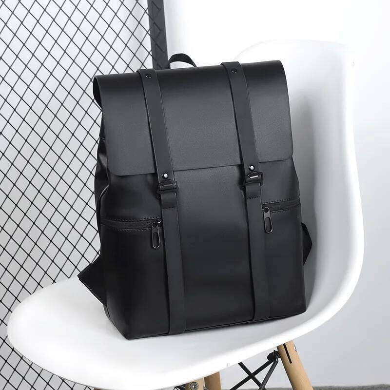Laptop Leather Backpacks for School Bags Men PU Travel Leisure Large Capacity Waterproof Backpack Students Schoolbags mochila Z260204