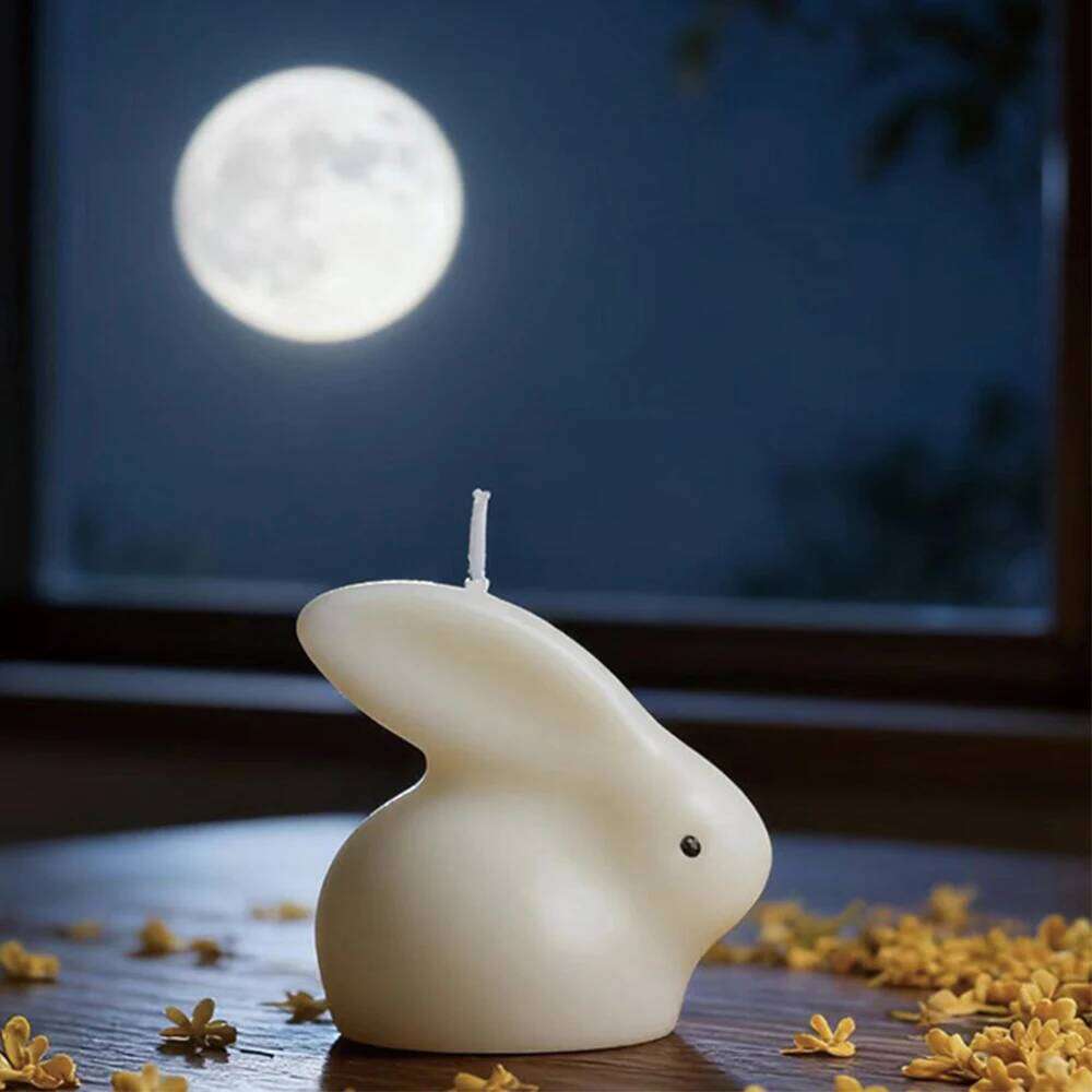1PC Cute Rabbit Soy Wax Scented Candle - Smokeless Aromatherapy Holiday Valentine's Day Gift Decor Wholesale S260204