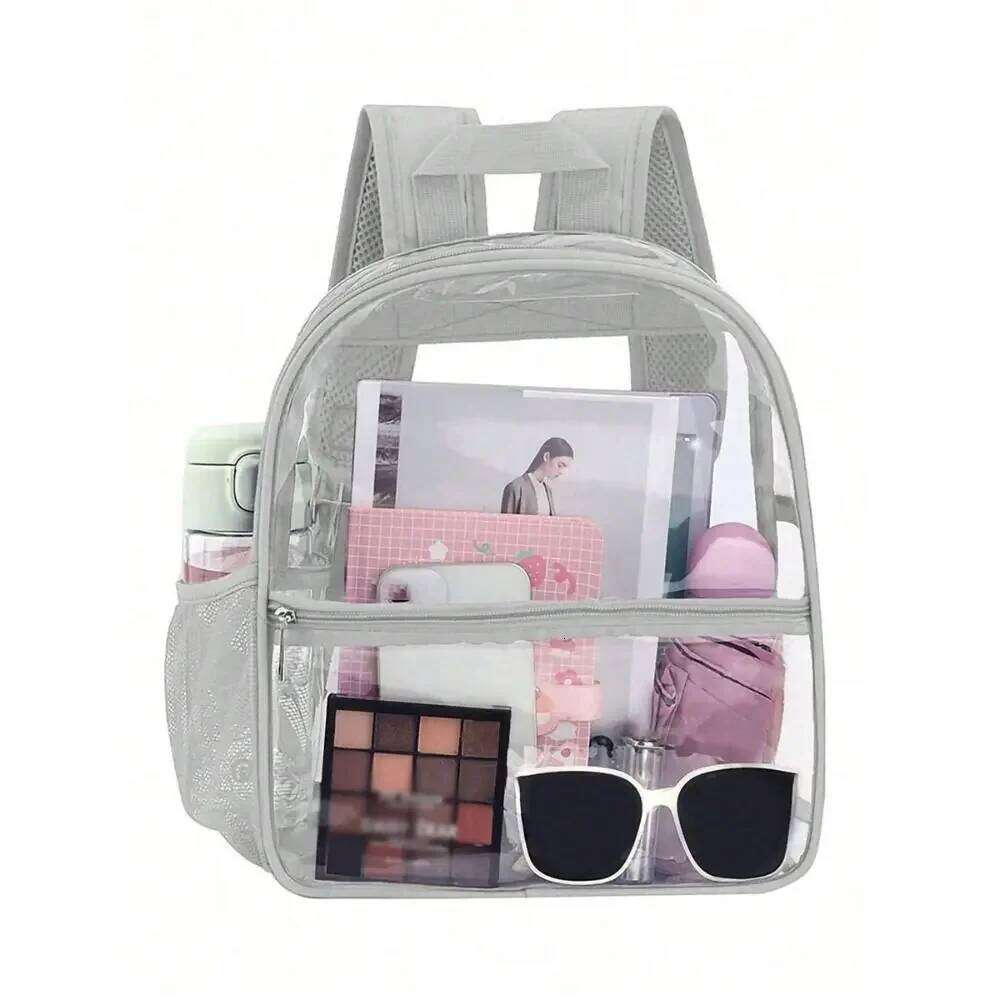 Clear Transparent PVC Backpack Summer Waterproof Beach Cell Phone Bag for Travel School Storage Small Backbags Z260204