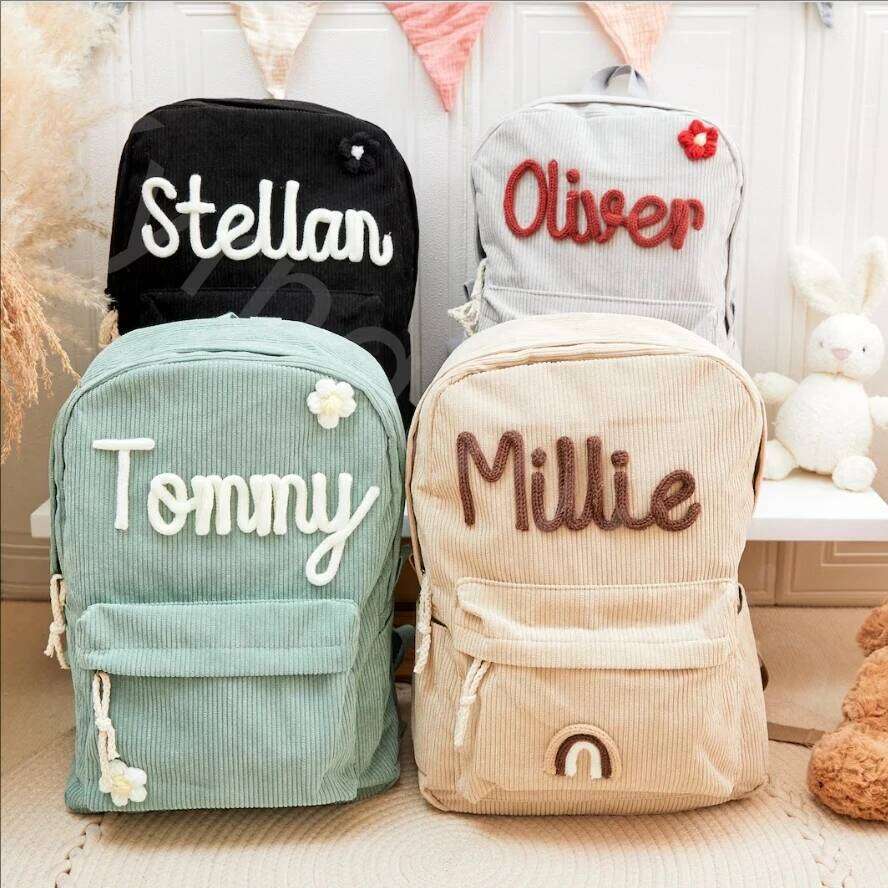 Personalized Large Capacity Backpack Christmas Gift Hand-Made Unique Name Custom Multicolor Rope Yarn Color Rainbow Decoration Z260204