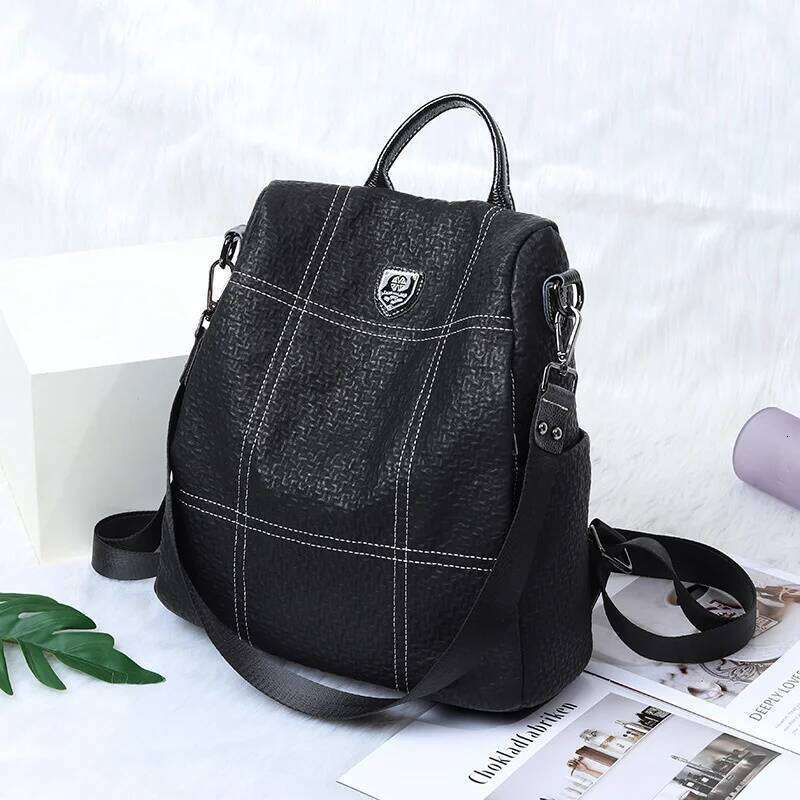 MOTAORA Women's High Quality Leather Backpack Ladies Large Capacity Anti-theft Shoulder For Women Female Travel Bag Z260202