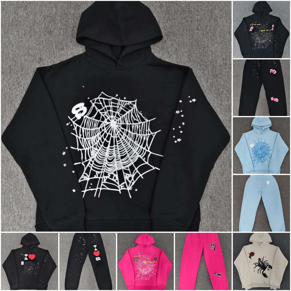 Spider Hoodie 1 1 Vintage Designer Hoodie Brand Sp5derhoodi Men's Hop Casual Loose Women's Cotton Spider Sweatshirts Men Streetwear Graphic Spyder Jumpers 9Fd
