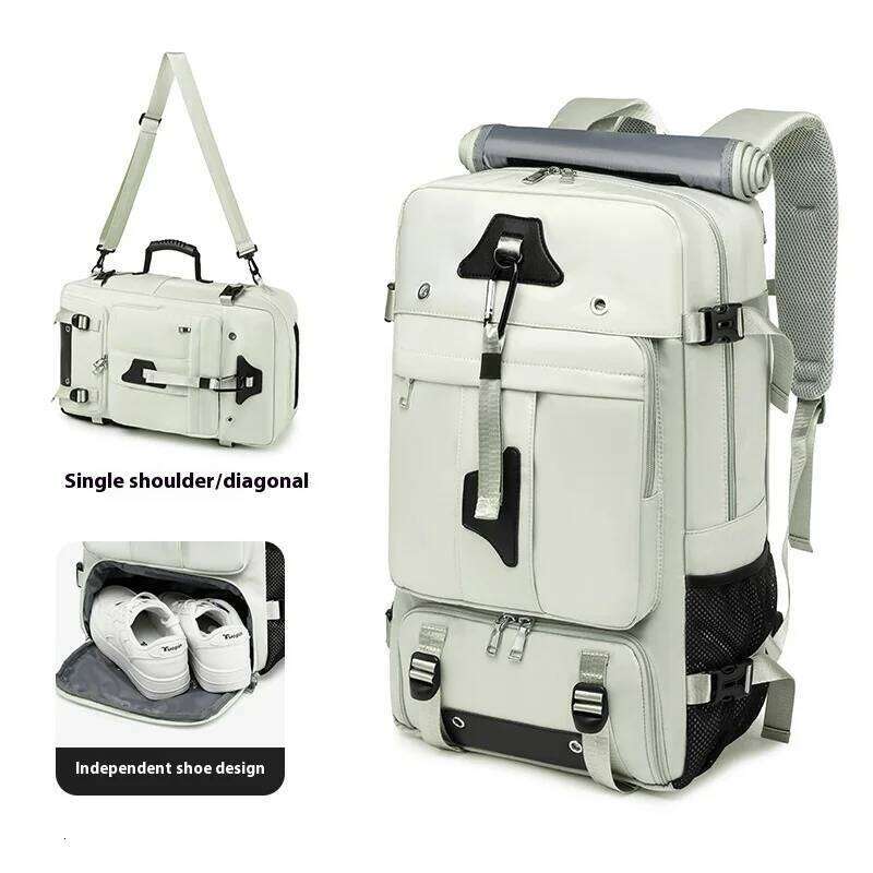 55L Large Capacity Travel Bag For Men 15.6 Inch Laptop Suitcase Multi-function Waterproof Backpack Outdoor Camping Bags Z260204