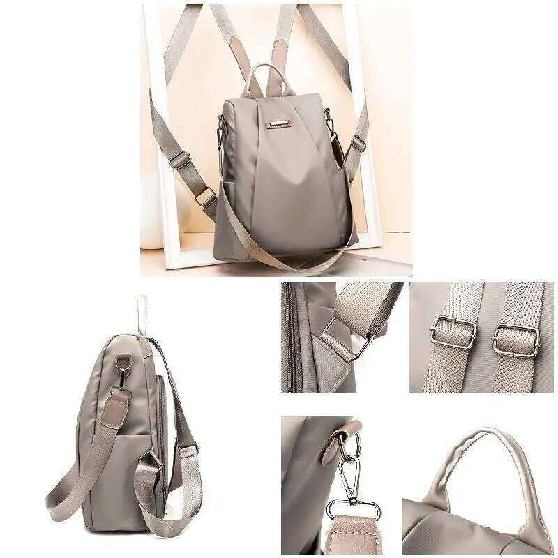 Anti-theft Double Shoulder Bags Women Waterproof Oxford Cloth Backpack Nylon Backpacks Accessories for Travel Student Z260204