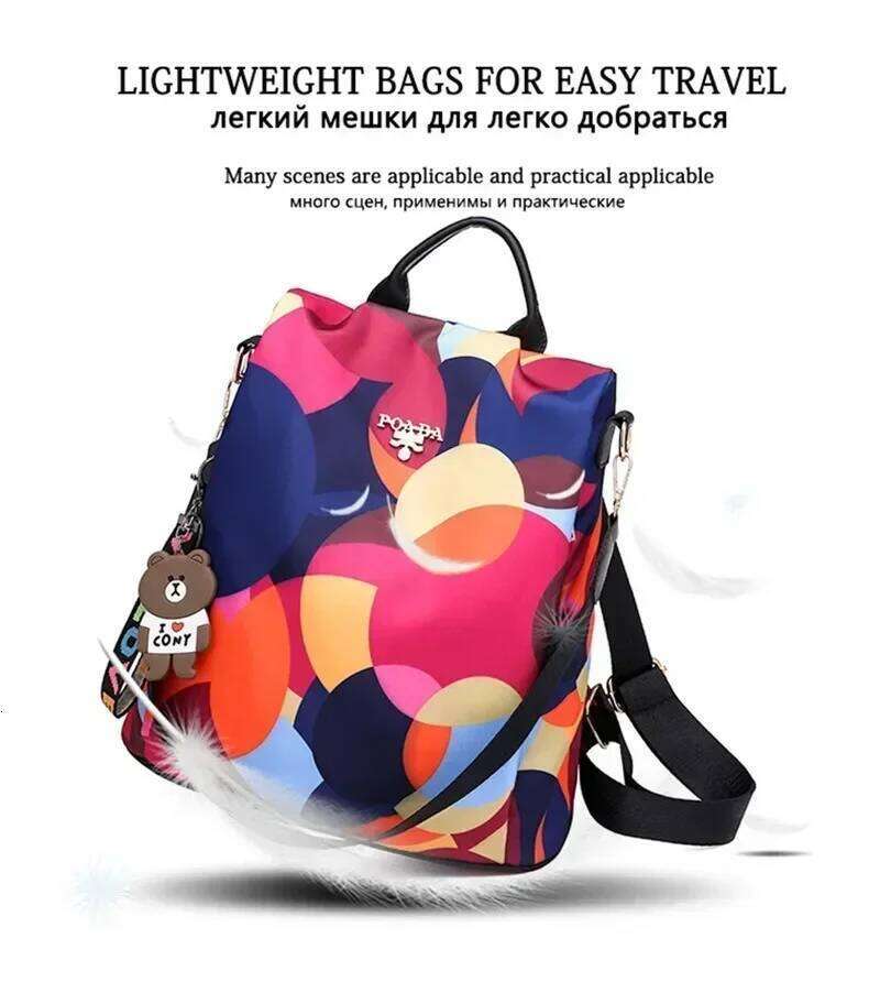 Fashion Backpack Women Oxford Cloth Shoulder Bag 2024 School Bags For Teenage Girls Light Ladies Travel Bagpack Mochila Feminina Z260204