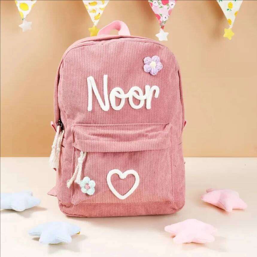 Personalized Large Capacity Backpack Christmas Gift Hand-Made Unique Name Custom Multicolor Rope Yarn Color Rainbow Decoration Z260204