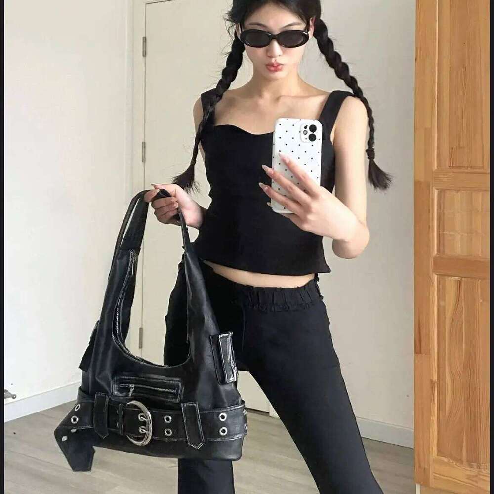 Women Bag Vintage 2025 PU Y2K Euro-America Style Fashion Shoulder Bags Handbag High-Capacity C260204