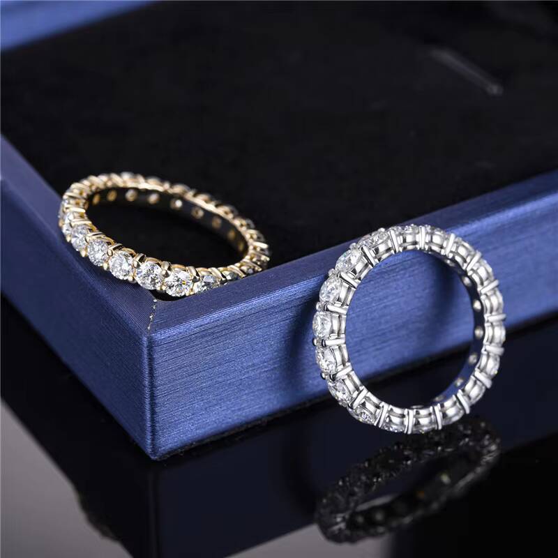 10K 14K 18K Lab Grown Diamond Eternity Ring White Gold Jewelry Lab Grown Diamond Eternity Band