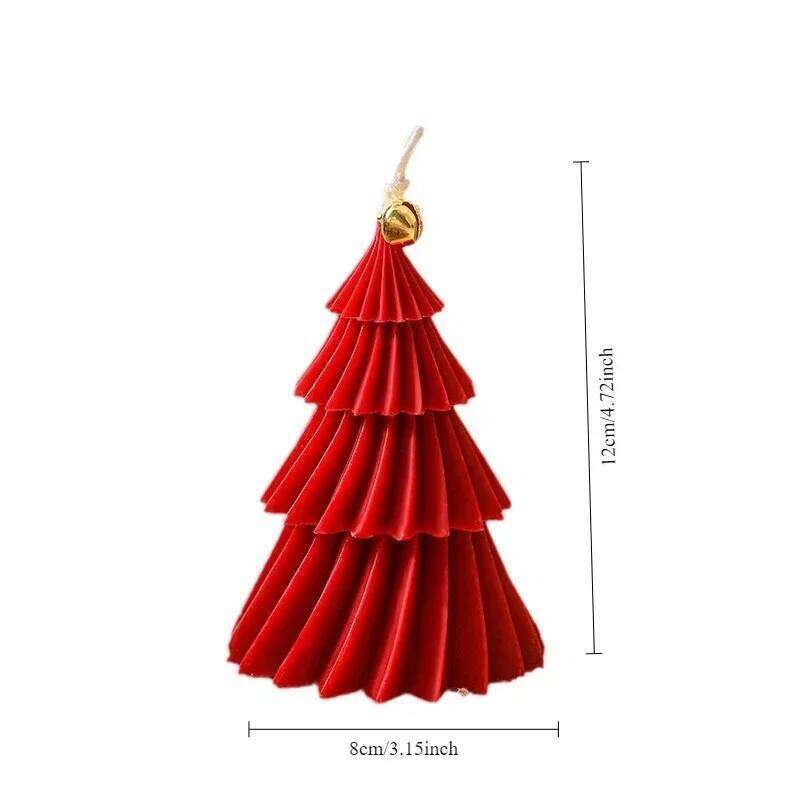 Christmas Tree Shape Aromatherapy Candle Xmas Scented Handmade Candles Gift Home Decor Creative Ins Candele S260204