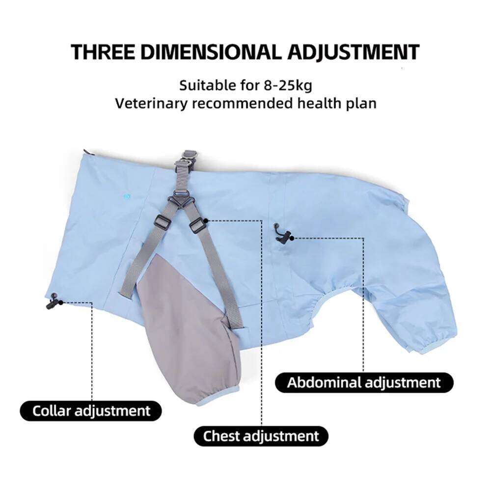 Famous brand BOFFPETS Reflective Dog Raincoat Waterproof Pet Coat Hoodies Jumpsuit For Small Medium Large Dogs French Bulldog Corgi S XL pupakaIK