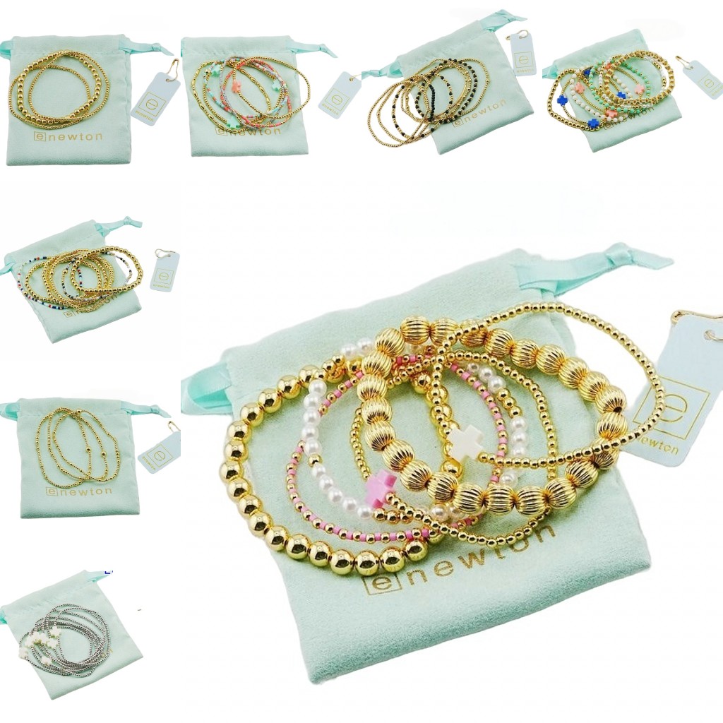 High Quality Enewton Brand Jewelry Cross Pearl Bracelets Bangles Colorful Beads Real Gold Silver Filled Bracelet Bangle Cuff Brand Birthday Gift shi372
