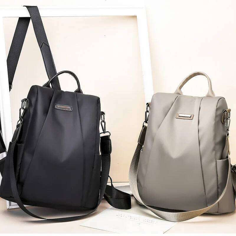 Anti-theft Double Shoulder Bags Women Waterproof Oxford Cloth Backpack Nylon Backpacks Accessories for Travel Student Z260204
