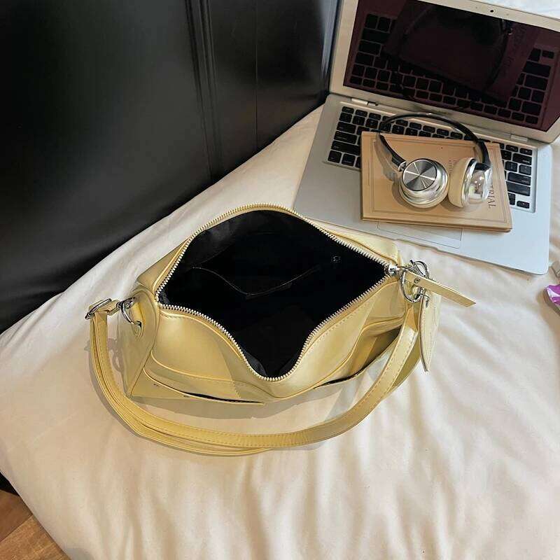 Woman's PU Leather Fashion Shoulder Elegant Large Capacity Underarm Simple Trendy Designer Handbag Outdoor Travel Bag C260204