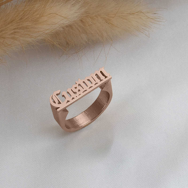 European and American large-sized couple rings, DIY jewelry, custom name letter engraving, personalized accessoriesXJ250514