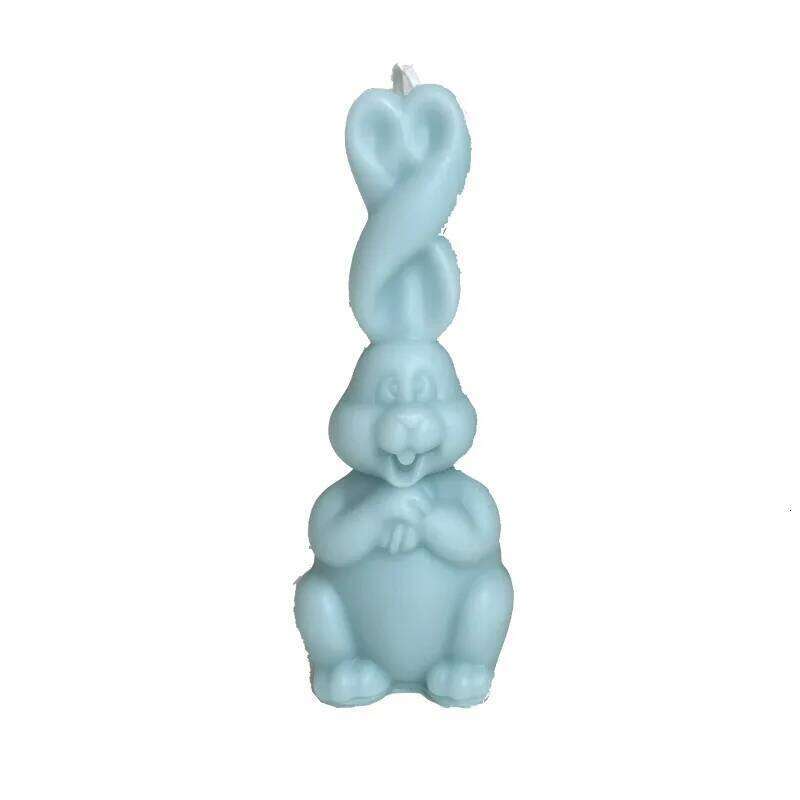 Long Ear Braided Bunny Candle, Ins Aesthetic Home Decor Gift, Cute Soy Wax Figurine for Bestie Girlfriend, Party Favor Souvenir S260204