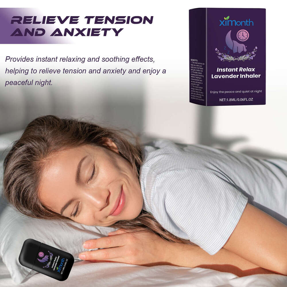 Ximonth Lavender Repair Nighttime Care Relief Body Peace of Mind Sleep Nasal Inhaler S260203