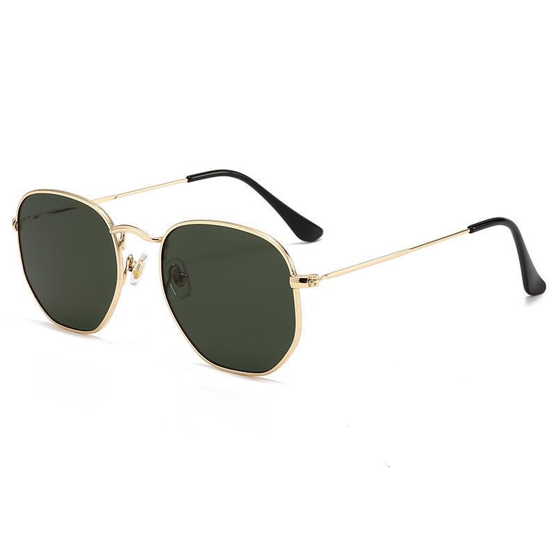 New Style Women, Square Geometric Frame, Fashionable Metal Glasses, Classic Sunglasses for Men, Trendy