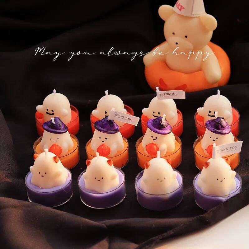 4pcs Halloween Little Ghost Limited Edition Aromatherapy Tea Wax for Girlfriends Candles Box Souvenir Birthday Gift Girls S260204