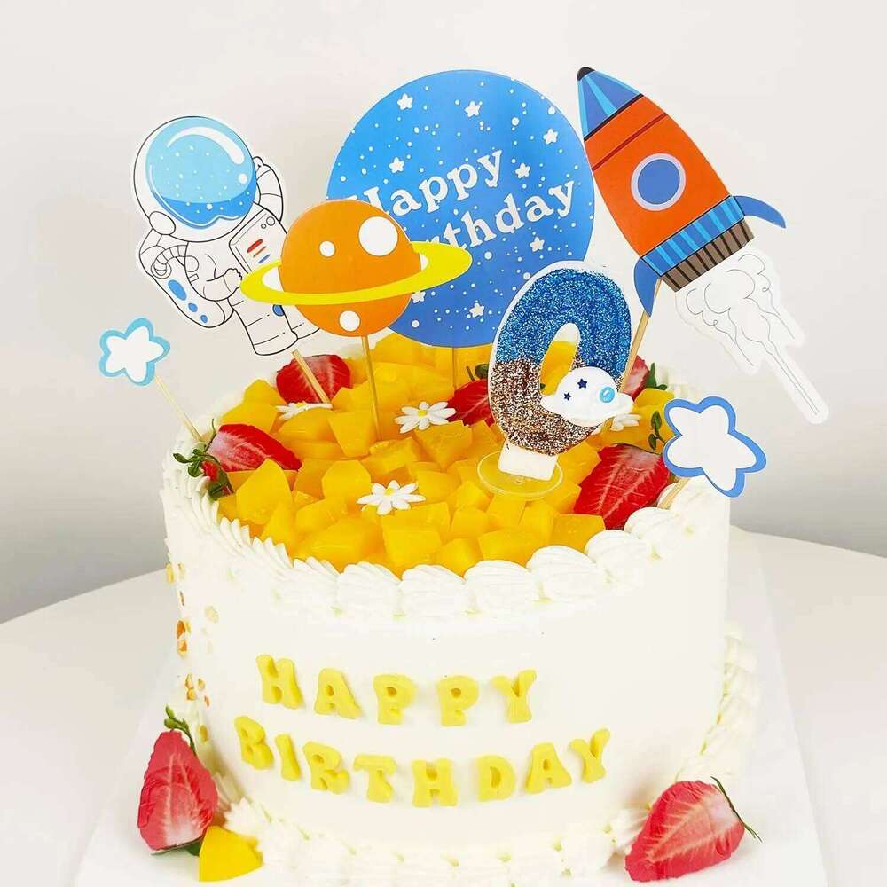 Blue Planet 0-9 free combination digital candles, candles are perfect for high-end baking cake decoration at birthday p S260204 5fe