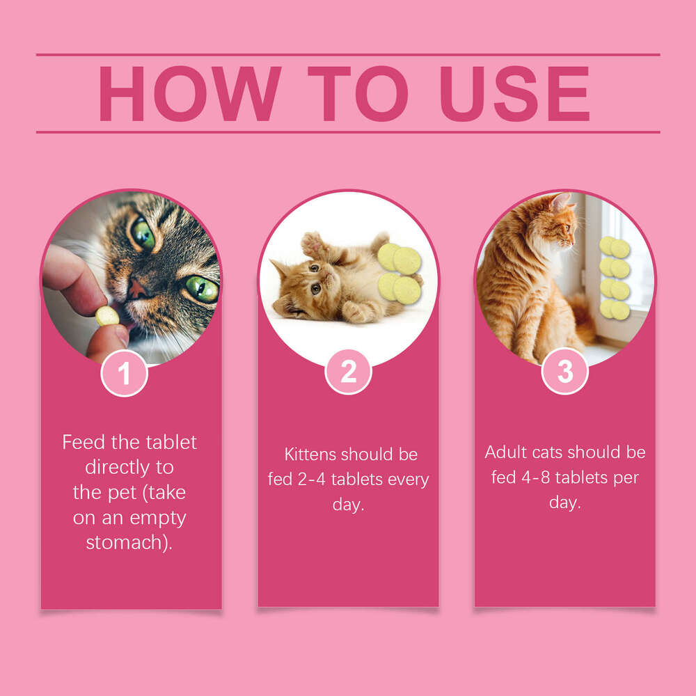 Yegbong Trace Element Tablets Cat Vitamin Balanced Diet Nutritional Supplement S260203