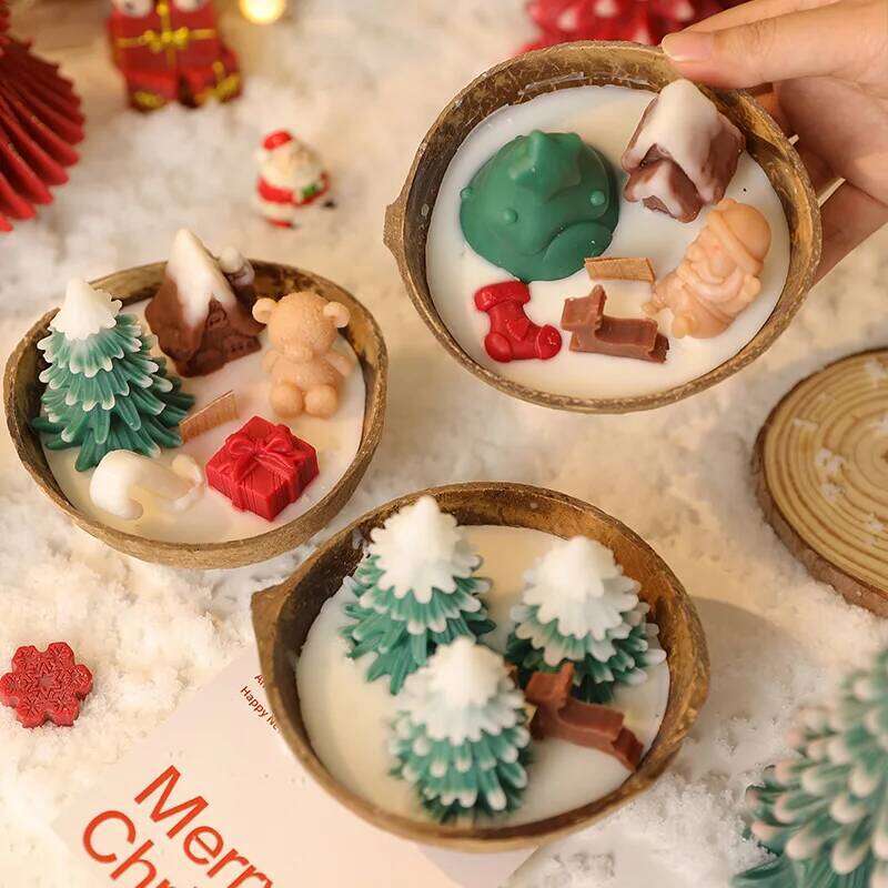 Tree Bowl Candle Home Scented Candles in Coconut Jar Christmas Decoration 2025 S260204
