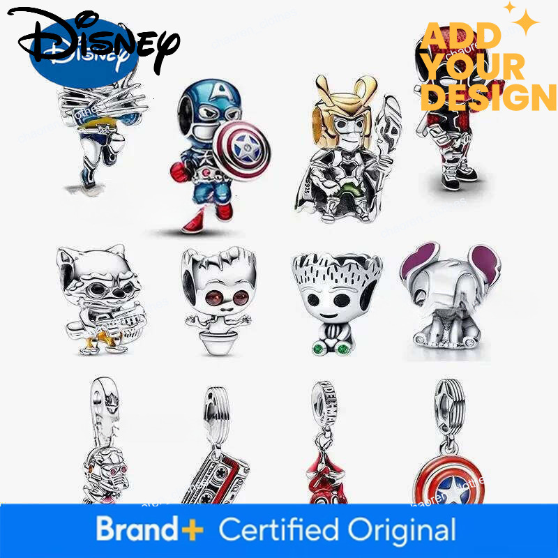 Disney MINISO Designer Jewelry The Lion King Simba Wolf Mouse Fat&Thin Charm 925 Silver Hear ME! Ring Fit Original Bracelets Bangle DIY luxury Jewelry
