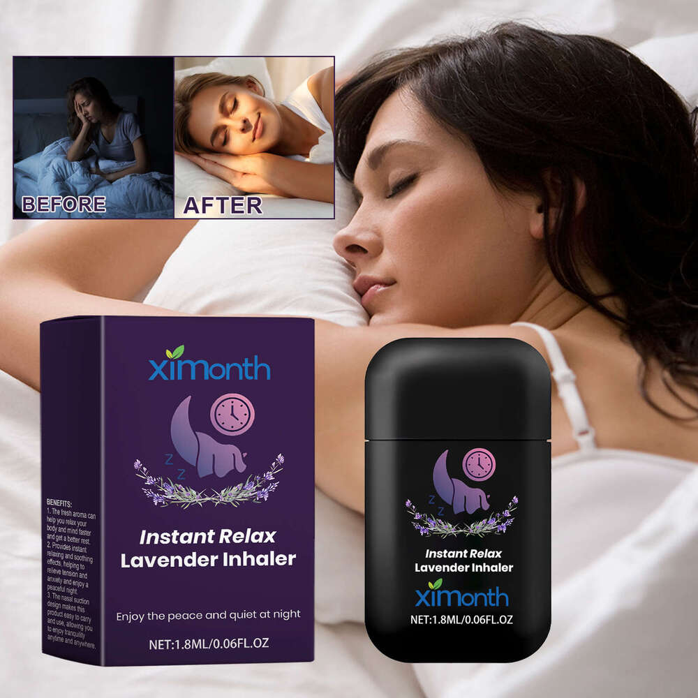 Ximonth Lavender Repair Nighttime Care Relief Body Peace of Mind Sleep Nasal Inhaler S260203