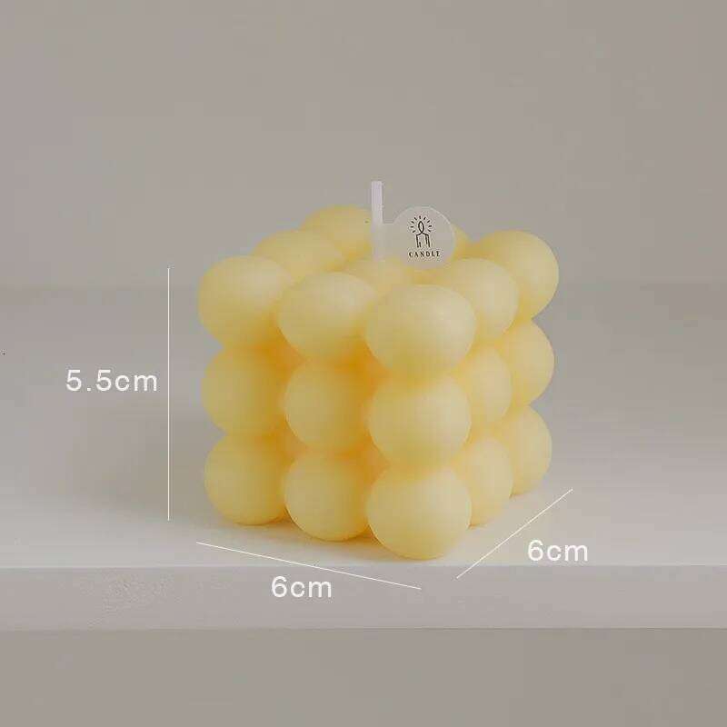 Big Bubble Cube Aromatherapy Candle - Soy Wax Scented Modeling Ornament Creativity Ball Gift Decoration Tool for Home S260204
