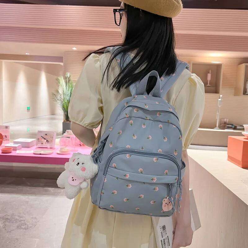 Personalized Name Fragmented Flower Campus Style Women's Small Fresh Rui Camp Travel Bag Large Capacity Backpack Z260202