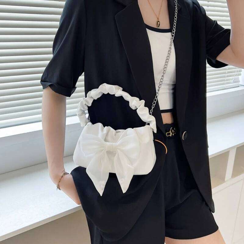 H3CB Women's Handbags Bowknot Clutches Purses Purse Stylish Casual Trendy Shoulder Crossbody Bag with Removable Strap C260204