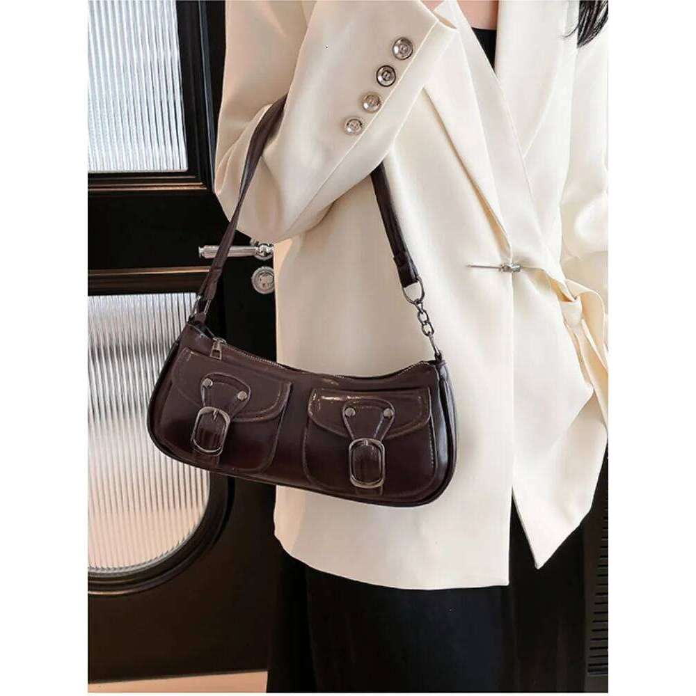 Women's fashion commuting armpit personality trendy cool scooter small senior sense shoulder crossbody bag C260204