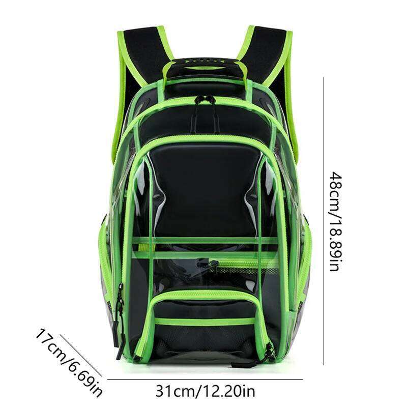 PVC Summer Transparent Schoolbag Clear Waterproof Swimming Beach Backpack Outdoor Hiking Concert Rucksack Fashion can See Bags Z260204