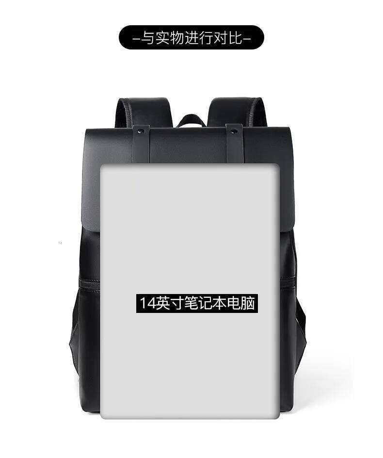 Laptop Leather Backpacks for School Bags Men PU Travel Leisure Large Capacity Waterproof Backpack Students Schoolbags mochila Z260204