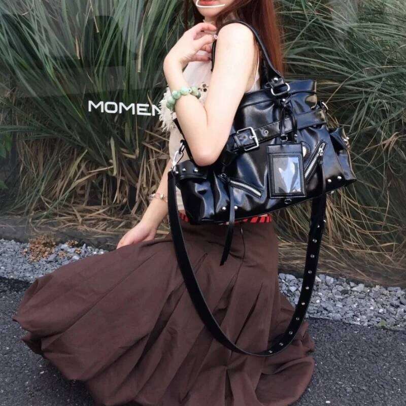 Top Quality Luxury Handbag And Purse Designer Soft Leather Shoulder Bag Black Totes Women Fashion Underarm Tote Bags C260204