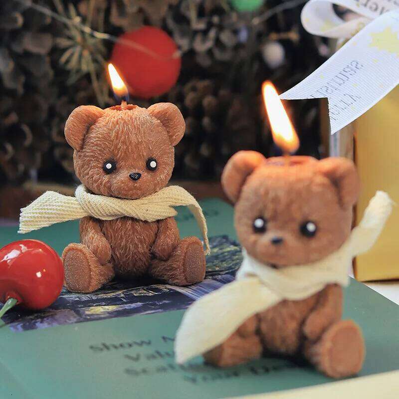 Bear Aromatic Candles Christmas Adorable Decorative Candle Wedding Gifts for Personalized Guests S260204