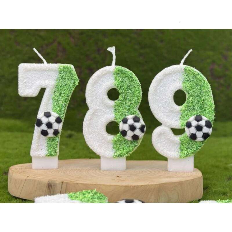 Vitality Baby Football 0-9 Free Matching Combination Digital Candles Perfect for Birthday Parties High End Baki S260204