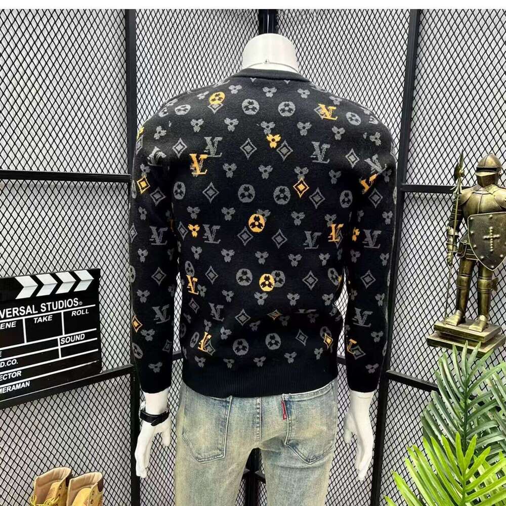 Jacquard For Men, Casual Loose Fit, Versatile Trendy Base Shirt, Winter New Men's Sweater - view 4