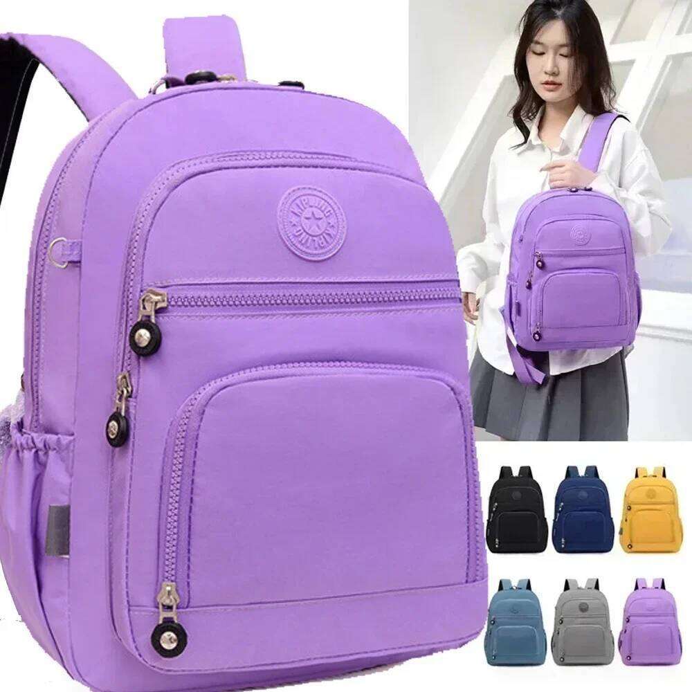 Students Large Capacity School Multi-layer Design Travel Backpack Waterproof Lightweight Oxford Cloth Bags for Women Z260202