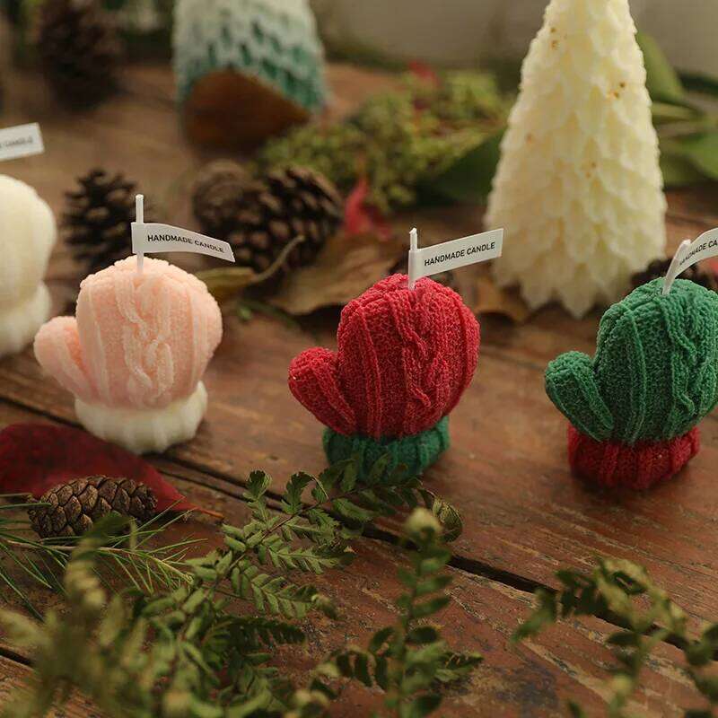 1Pcs Creative Christmas Gloves Handmade Scented Candle Aromatherapy Soy Wax Candles Party Guest Gifts Home Decoration S260204